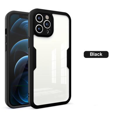 China Full-body Shockproof Glass Clear Case Bumper Case with Built-in 9H Tempered Glass Screen Protector for iPhone 13 for sale