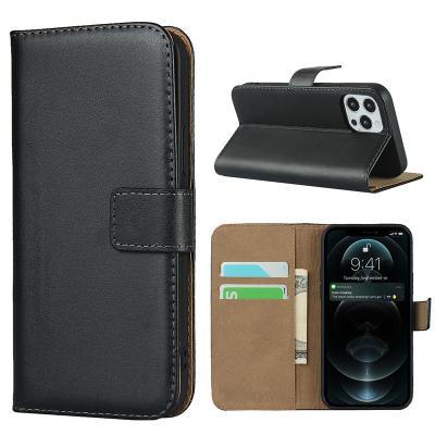 China iPhone 13 Max Wallet Pro Shockproof Simple Leather Flip Phone Case For for sale