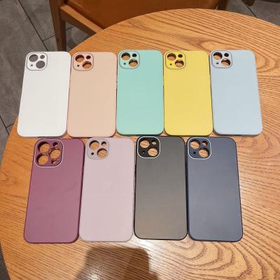 China Color Camera Lens Protection TPU+Glass Matte Phone Case For Pure Shockproof Shockproof Iphone 13 13 Pro Max for sale