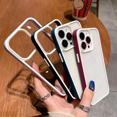 China Hot Sales Two Color Anti-drop Shockproof Design Acrylic+TPU High Quality Clear Phone Case For iPhone 13 13 Pro Max for sale