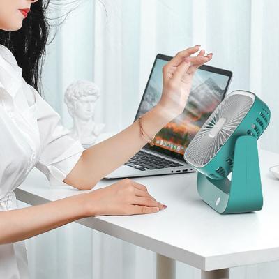 China Handheld / Desktop Multi-Function Electric Fans Silent Table Usb Rechargeable Hand Held Mini Portable Desk Fan For Office for sale