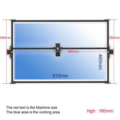 China Laser Engraving NEJE MASTER 2S MAX 20W Laser ENGRAVER/CUTTER WITH N40630 MODULE - 460 x 810 mm - LASERGRBL - LIGHTBURN - APP CONTROL for sale