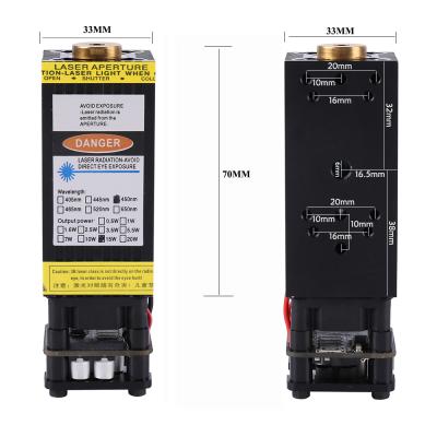 China Machinery Repair Shops 15W 450nm Focusing Laser Module Laser Engraver And Cutting Head TTL Module For Stainless Steel Stone for sale