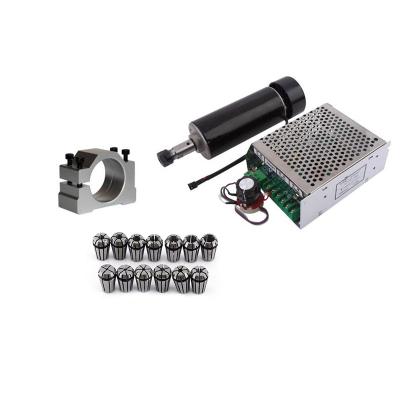 China Hot Selling 500W Mini CNC Spindle Motor with Power Supply 52mm Flanges and ER11 Bushings for 3040 CNC for sale