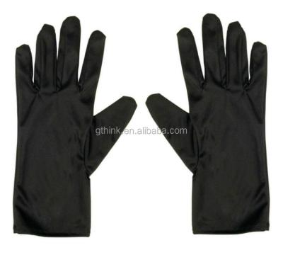 China Comfortable Soft Black Or White Microfiber Jewelry Gloves for sale