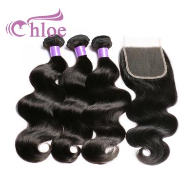 China Full Thick Weft Ends Wholesale Grade 10A Brazilian Virgin Hair Body Weaves 100% Hair Body Wave Bundles For Wholesale for sale