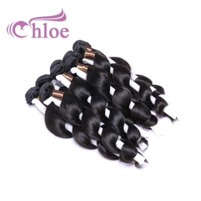 China Full thick of weft to finish loose wave hair weave hair extension 1PC/lot virgin hair weft for sale