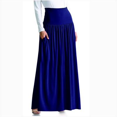 China High Quality Customized Anti-Static Oversized Casual Modal Line Pockets Solid Color Maxi Skirts For Women for sale