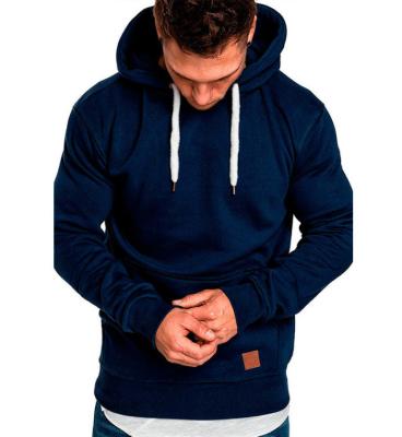 China Wholesale Kangaroo Oversize Thick Pocket Style Pullover Anti-wrinkle Fleece Sleeve Drawstring Solid Color Solid Color Hoodie Men for sale