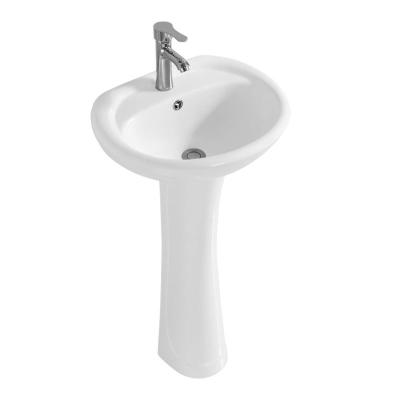 China XICI Modern Hot Sale Modern Floor Standing Ceramic Pedestal Wash Basin Pedestal Sink China Wholesale for sale