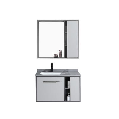 China Modern Wall Mounted Cabinet Good Quality Ceramic Wash Basin Waterproof Bathroom Drawers Mirrored Cabinets for sale