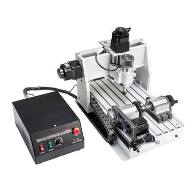 China Wood/PCB/Acrylic/Leather/Plywood 4 Axis CNC Router 3020T-4 Mini Laser Engraving Machine Wood CNC Router 4Axis for sale