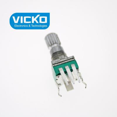 China Precision Potentiometer R09 RK09 B10K B50K B100K 15MM R09 RK097N Adjustable Vertical Curved Single Foot Spine B10K-15 Switch RK09 for sale