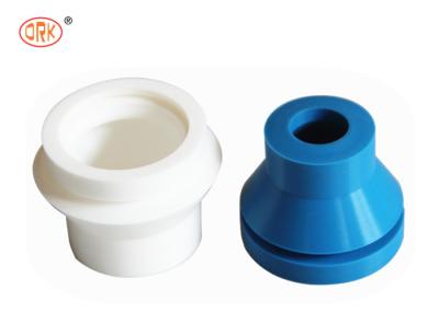 China Excellent Rebound Resistance Blue Color Custom Mold Silicone Rubber Bushing for sale