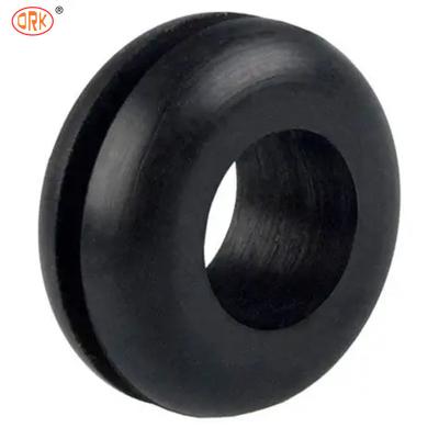 China Custom Heat Resistance Black Silicone Rubber Hole Grommets Plug / Rubber Cable Grommet Ring For Car Spare Parts for sale