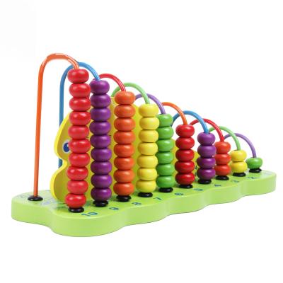 China Wooden Toys Colorful Counting Beads Abacus Counting Mathematical Toys Calculation Frame Education Tool For Kids for sale