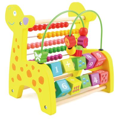 China Counting Toys Multifunctional Wooden Educational Toys Kids Math Learning Frame Set With Abacus Beads for sale