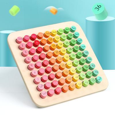 China High Quality Wooden Educational Multiplication Table Puzzle Multiplication Table Preschool Educational Toys Unique Design Toys For Children for sale