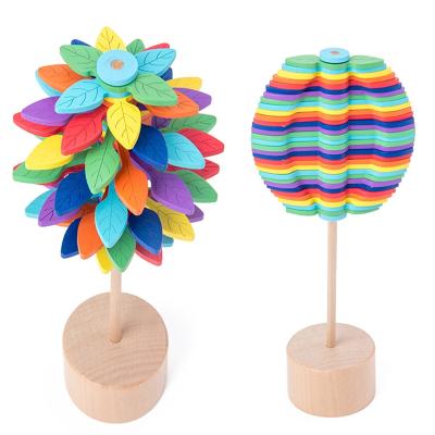 China 2 Years + Lollipop Wooden Spinning Children's Puzzle Toys Fisher Series Creative Toys For Kid for sale