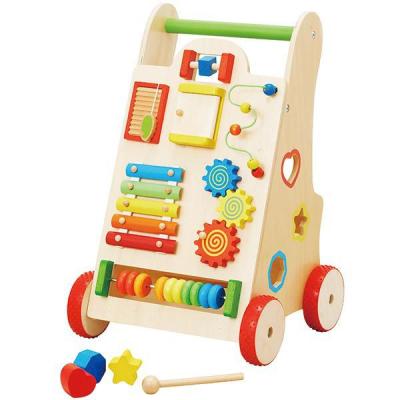 China Play Baby Wooden Toy With Piano Car Multifunctional Walking Wooden Toy For Children for sale