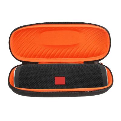 China HongJun Eva waterproof shockproof dustproof custom case hard shell zipper logo bluetooth speaker case for sale