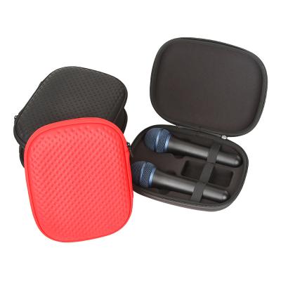 China Waterproof Shockproof Dustproof HongJun custom eva case protect waterproof shockproof microphone 2pcs tool case for storage microphone for sale