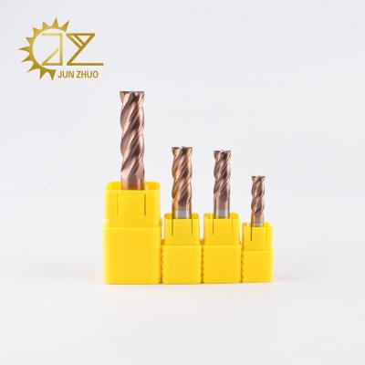 China Carbide 4 Flutes End Mills With Coating Metal Face Milling Gear Cutter for sale