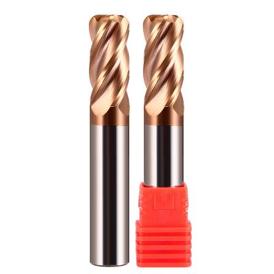 China Stainless Steel High Hardness Solid Carbided 4Flutes Radius Milling Corner End Mills For CNC Machine Cutting for sale