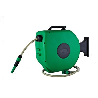 China 66ft Mobile Water Hose Reel Adjustable Automatic Retractable Garden Hose Reel Cart for sale