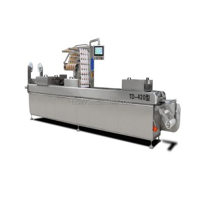 China CLOTHING Fish Tofu Stretch Film Vacuum MachineAutomatic Stretch Film Thermoforming Meats/Vegetable/Seafood Vacuum Packing Machine for sale