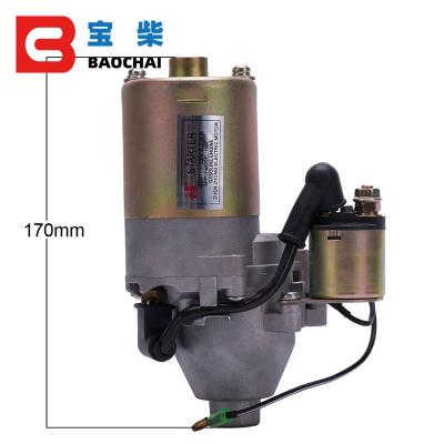 China QDJ113 12V 0.25KW gasoline engine electric motor starter apply 5.5hp 168F diesel engine starter motor scooter kit QDJ113 specifications for sale