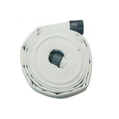 China Good Quality 1.5 Canvas Fire Water Resistance Wear-Resistance White Rubber Liner Fighting Hose With Fitting for sale