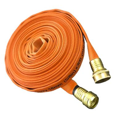 China High Pressure Proof US Standard Cloth Forestry Hose / Excellent Abrasion Resistance Size 19mm Color Cloth With Coupling for sale