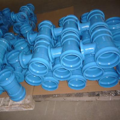 China Pipe Lines Connect BSEN545 ISO2531 Ductile Iron Fittings For PVC Pipe for sale