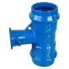 China Water Melt PVC Pipe Socket Double Flange End Reducing Tee for sale