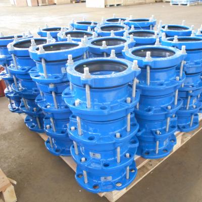 China Pipe Lines Connect PN10/16 FBE Coating Ductile Iron Universal Flexible Flange Adapter For UPVC/DI/AC/STEEL PIPE for sale