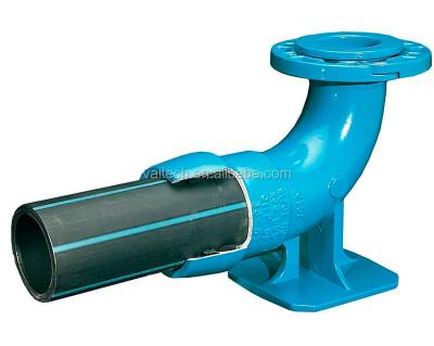 China Ductile Iron Flange Adapter Malleable Iron Pipe Fittings Flange Socket 90 Degree Duckfoot Elbow Equal Bend For Drinking Water Supply System for sale