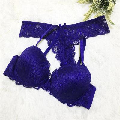 China Beautiful Breathable Lace Shantou Girl Bra and Panty Sexy Set for sale