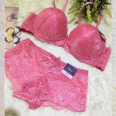 China OEM Breathable High Quality Wholesale Lace Bra Brief Set for sale