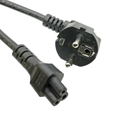 China Home Appliance Black ECO 7/7 Plug C5 Connector Power Cord European Standard AC Power Cord for sale