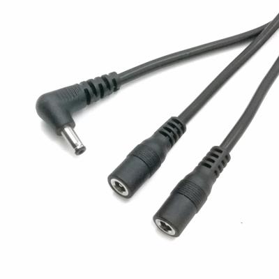 China CCTV Camera 12V DC Power Cable 3.5MM DC Power Jack DC Splitter Right Angle Cable for sale