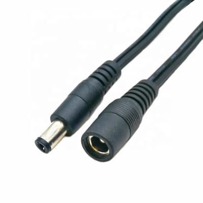 China CCTV Camera DC Power Cable 12V 24V DC Male To Female Power Supply 5.5*2.1mm Connector DC Cable for sale