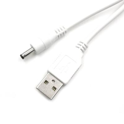 China CCTV Camera White 3.5*1.35MM USB A Type Male To DC Male Plug USB Cable To 5V 35135MM DC Cable for sale