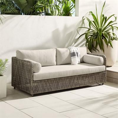 China Modern Rattan Wicker Patio Garden Rattan Sofa Lounge Outdoor Sectional Corner Sofa Furniture for sale