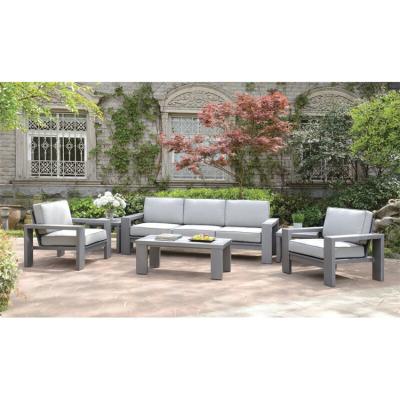 China Weather Sectional Outdoor Furniture Patio Conversation Set Garden Group Corner Sofa Aluminum Couch Outdoor Furniture for sale