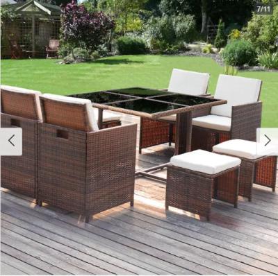 China Outdoor Weather Furniture Navi 5 Piece Square Outdoor Wicker Dining Table Set by Havenside Home for sale