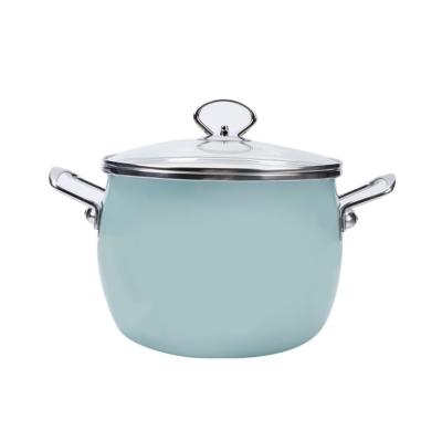 China High Temperature Resistant Nonstick Enamel Soup Pot Enamel Soup Pot for sale