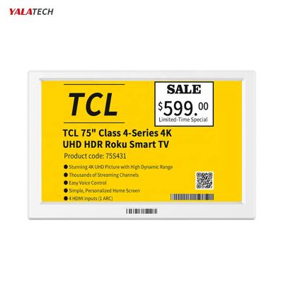 China YalaTech ESL Lite Series 7.5 Inch E-ink Display 3 Colors ESL Retail Electronic Shelf Label YAL75 for sale