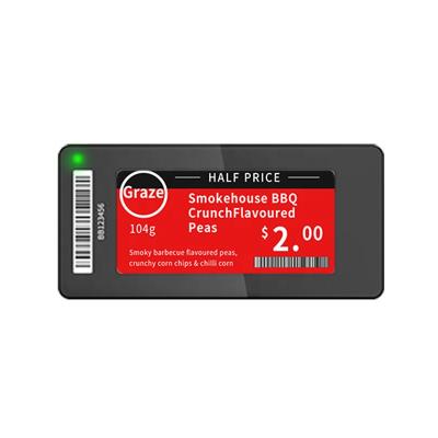 China YalaTech EEL Black 2.66 Inch Supermarket 2.90 Inch EAS Tag Electronic Slim Price Shelf Labels YAS266 Series for sale