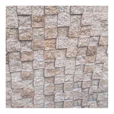 China Modern Natural Stone G682 Rusty Step Wall Floor Block Yellow Granite for sale